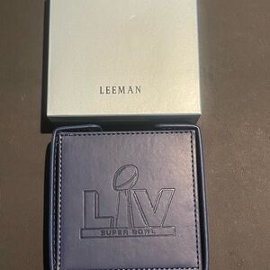 Official Superbowl Leather coaster set